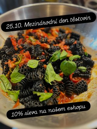 Naši milí zákazníci, 25.10. je Mezinárodní den těstovin, a proto vám tento víkend (25.-26.10.) dáme slevu 10% na všechny...